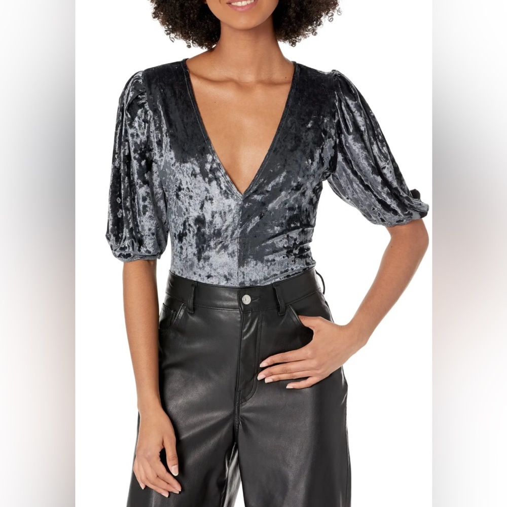 Free People Velvet Bodysuit - Size small